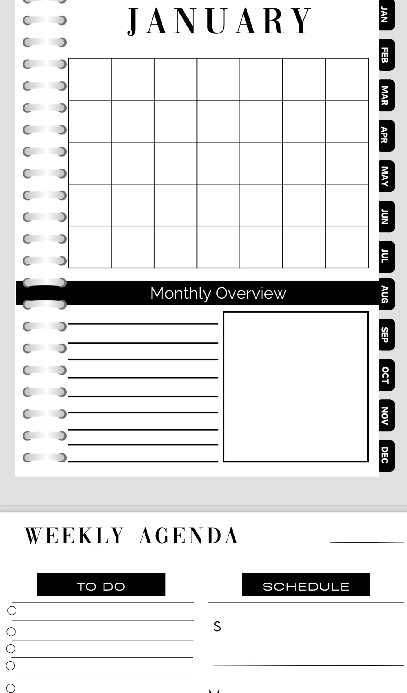 Basic Editable Digital Planner